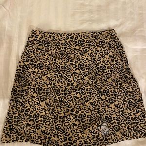 Free people cheetah print mini skirt